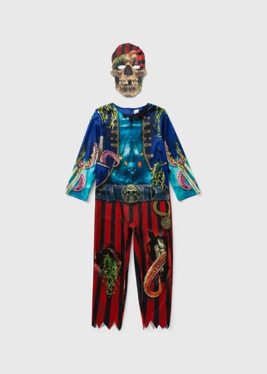 Kids Multicolour Pirate Halloween Costume (2-11yrs)
