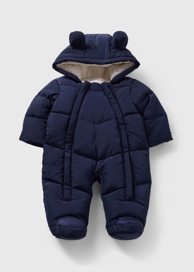 Baby Navy Padded Snowsuit (Newborn-23mths)