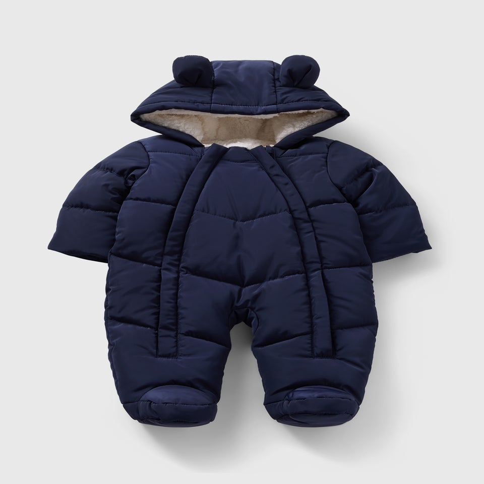 Baby Navy Padded Snowsuit (Newborn-23mths)