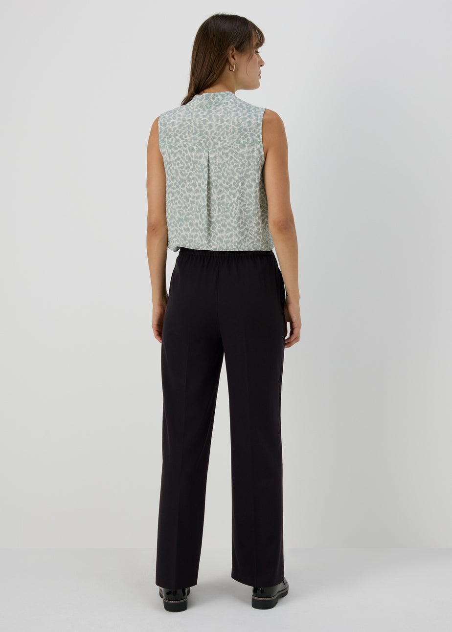 Et Vous Black Wide Long Leg Trousers