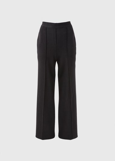 Et Vous Grey Petite Wide Leg Trousers