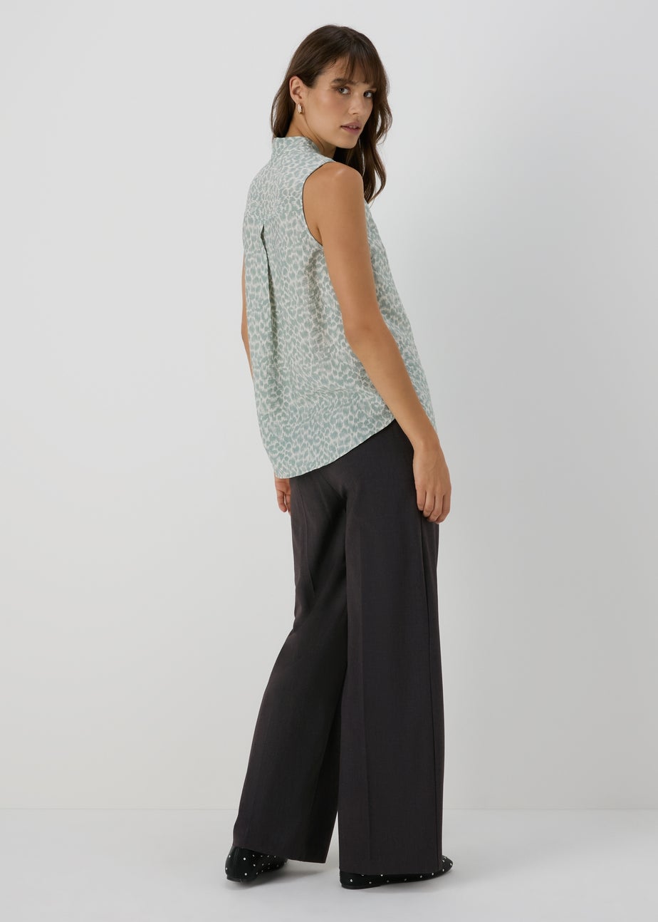 Et Vous Grey Petite Wide Leg Trousers