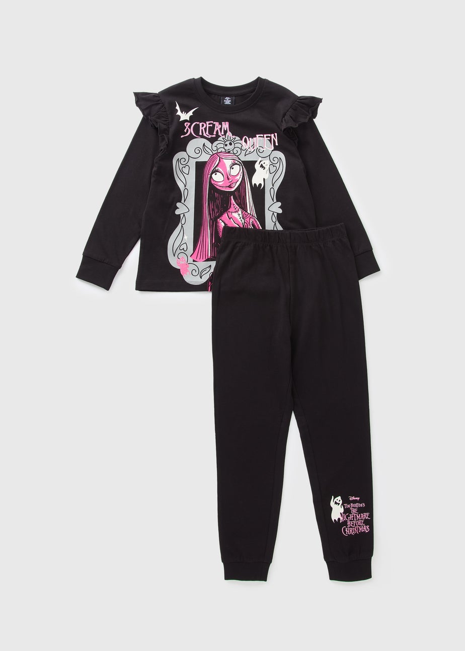 Disney Girls Black Nightmare Before Christmas Sally Tutu Pyjama Set (5-13yrs)