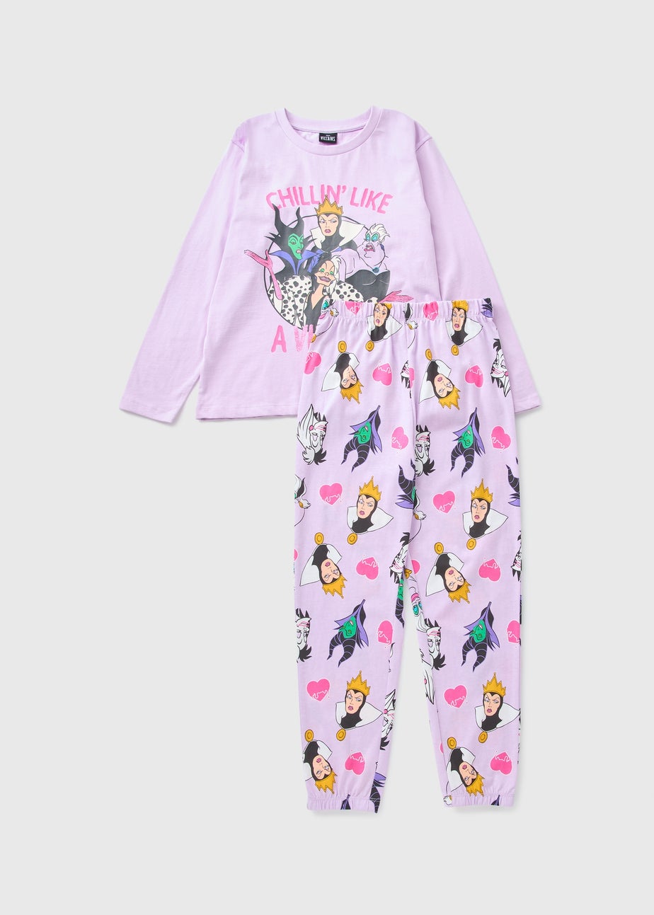 Disney Girls Purple Villains Pyjama Set (5-13yrs)