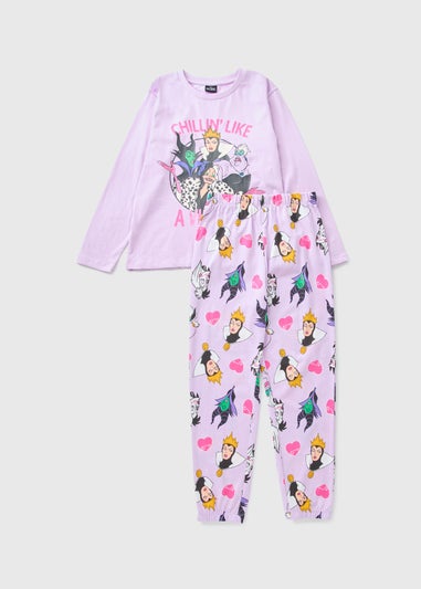 Disney Girls Purple Villains Pyjama Set (5-13yrs)
