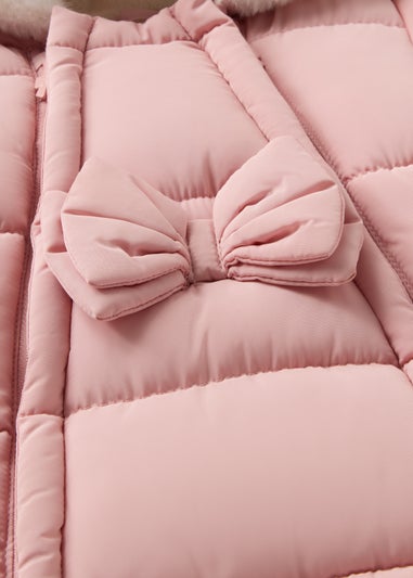 Baby Pink Bow Snowsuit (Newborn-23mths)