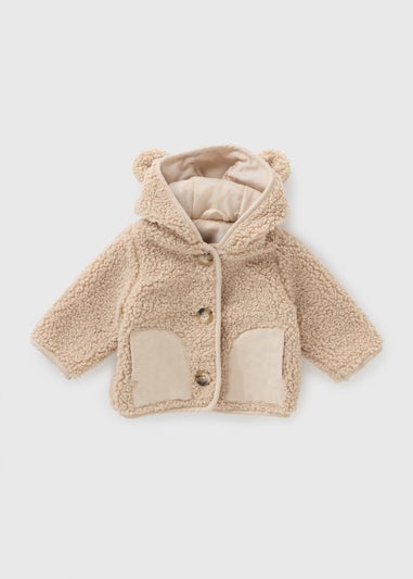 Baby Beige Borg Jacket (Newborn-23mths)