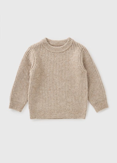 Boys Oatmeal Knit Jumper (1-7yrs)