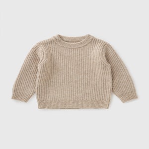 Boys Oatmeal Knit Jumper (1-7yrs)