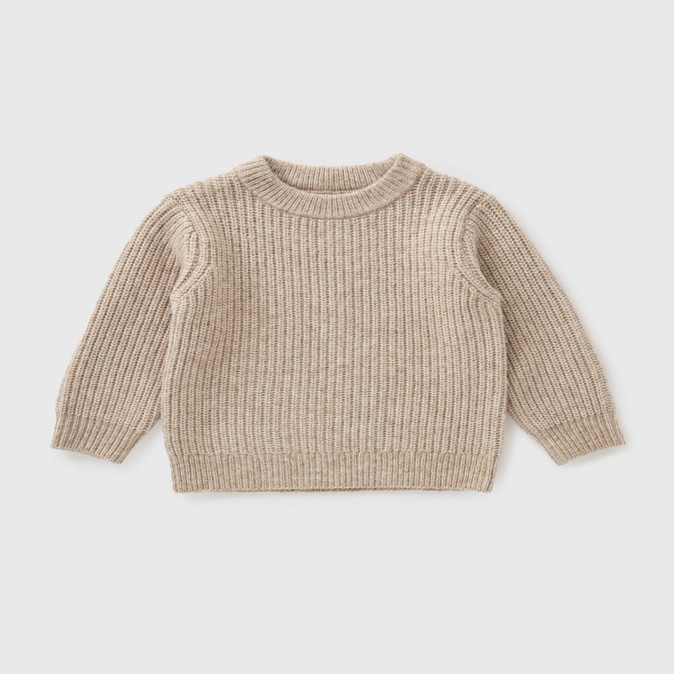 Boys Oatmeal Knit Jumper (1-7yrs)