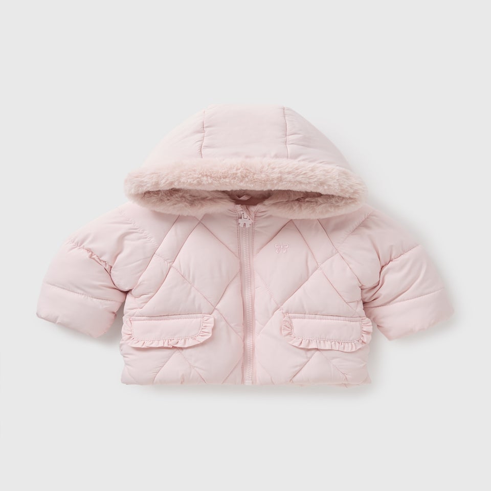 Baby Light Pink Padded Coat (Newborn-23mths)