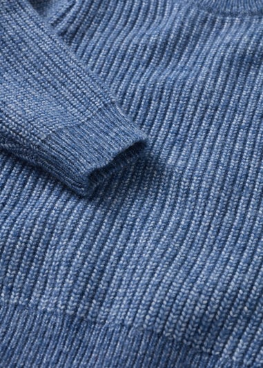 Boys Blue Knit Fisherman Jumper (1-7yrs)