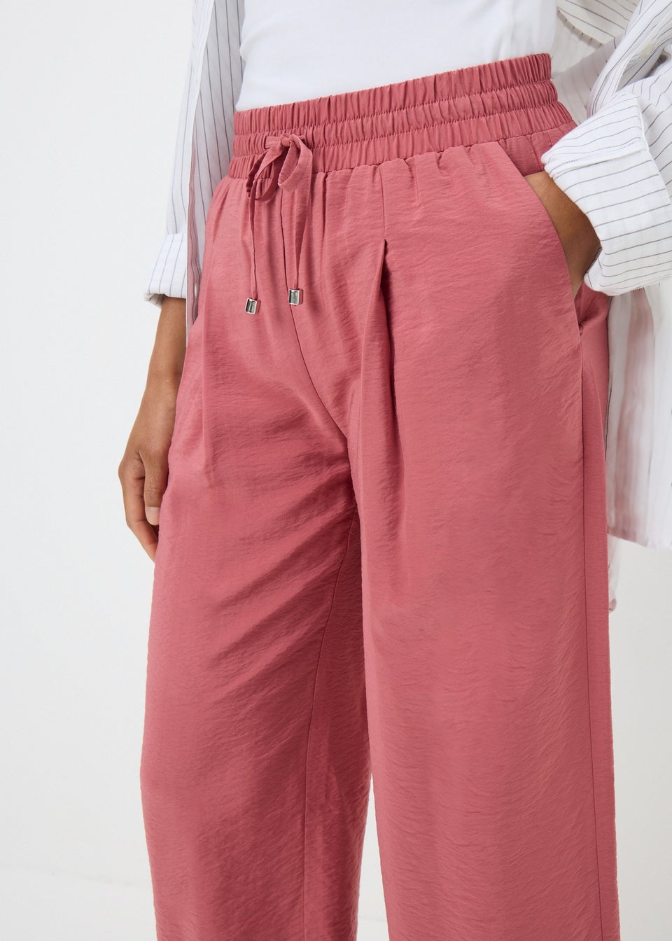 Pink Airflow Cropped Trousers