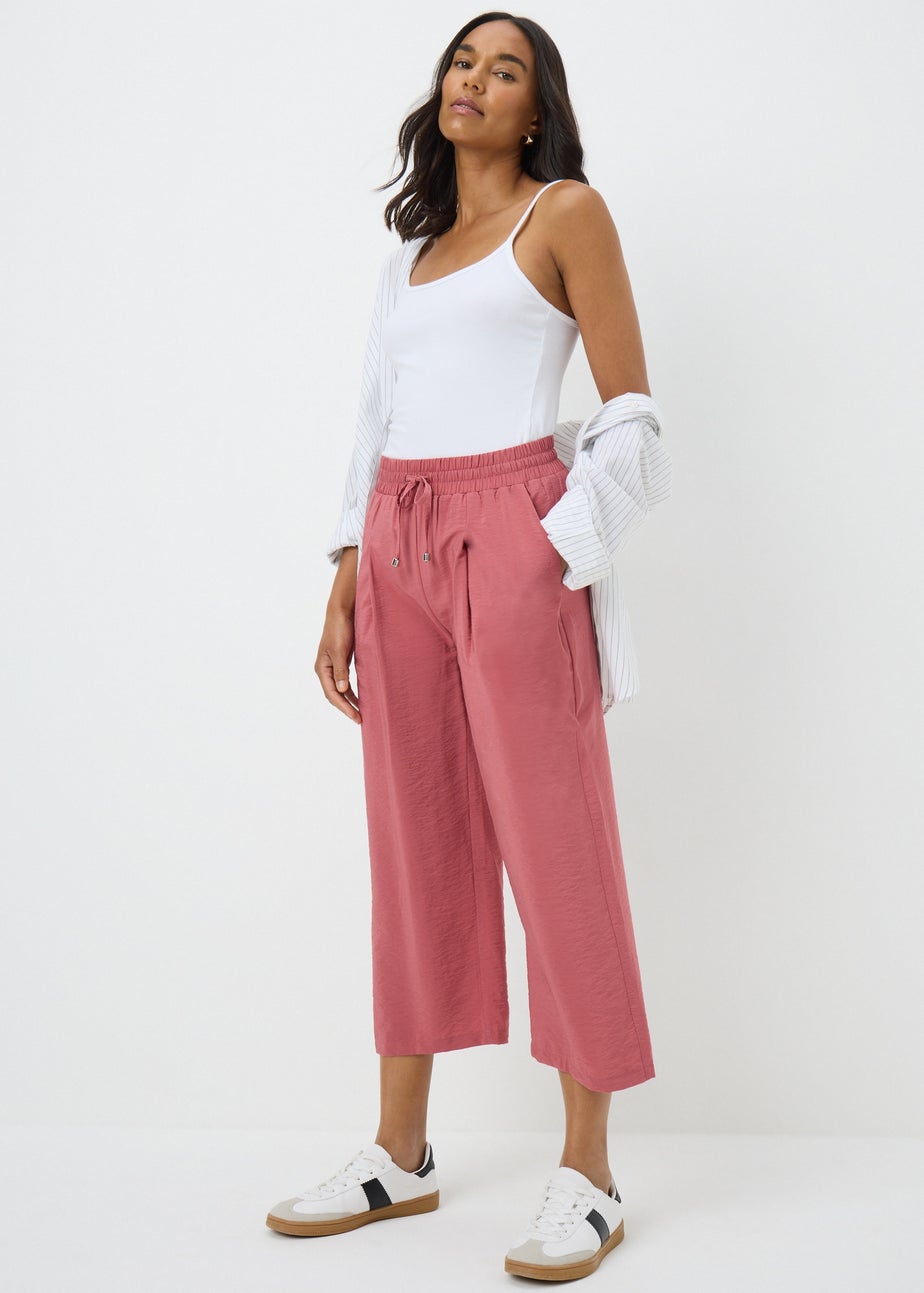Pink Airflow Cropped Trousers