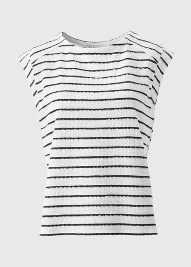 Monochrome Stripe Co Ord Towelling Top