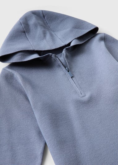 Boys Blue Knit Hoodie & Jogging Bottom Set (1-7yrs)