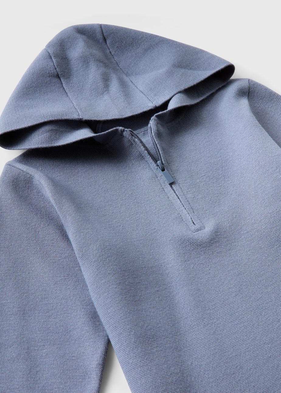 Boys Blue Knit Hoodie & Jogging Bottom Set (1-7yrs)