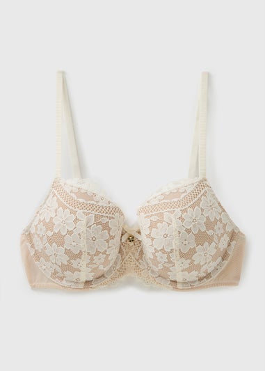 Beige Lace Co Ord Bra