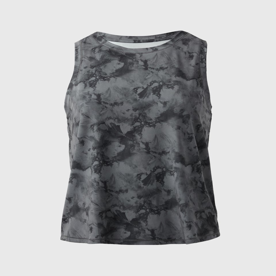 Souluxe Grey Smoke Print High Neck Vest Top