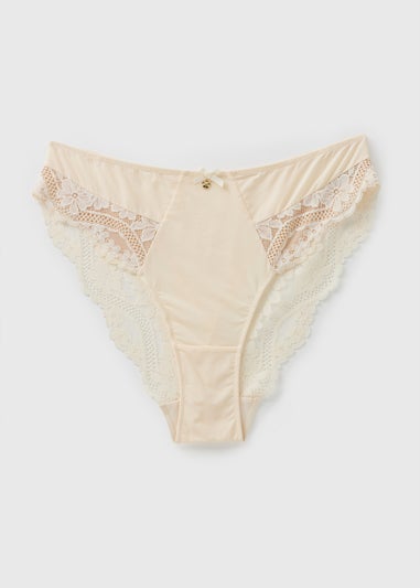 Cream High Leg Knickers