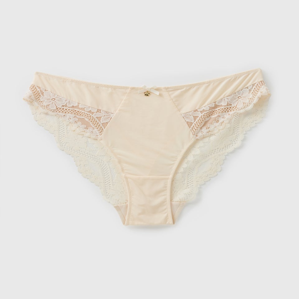 Cream High Leg Knickers