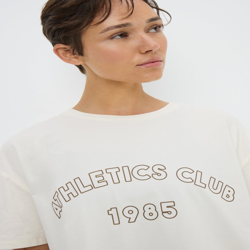 Souluxe Cream Athletics Club T-Shirt