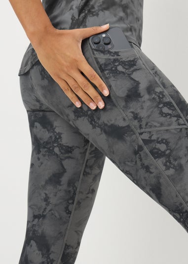 Souluxe Grey Smoke Print Leggings
