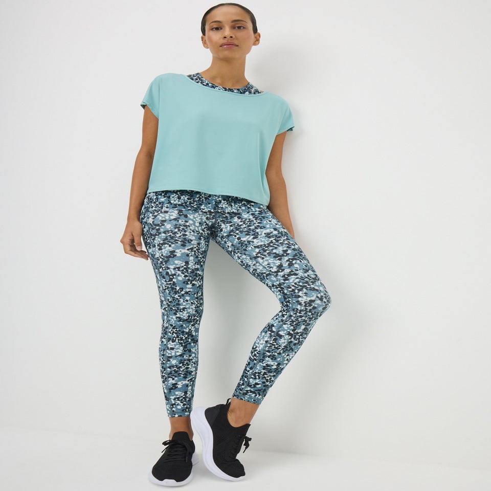 Souluxe Blue Patterned Leggings