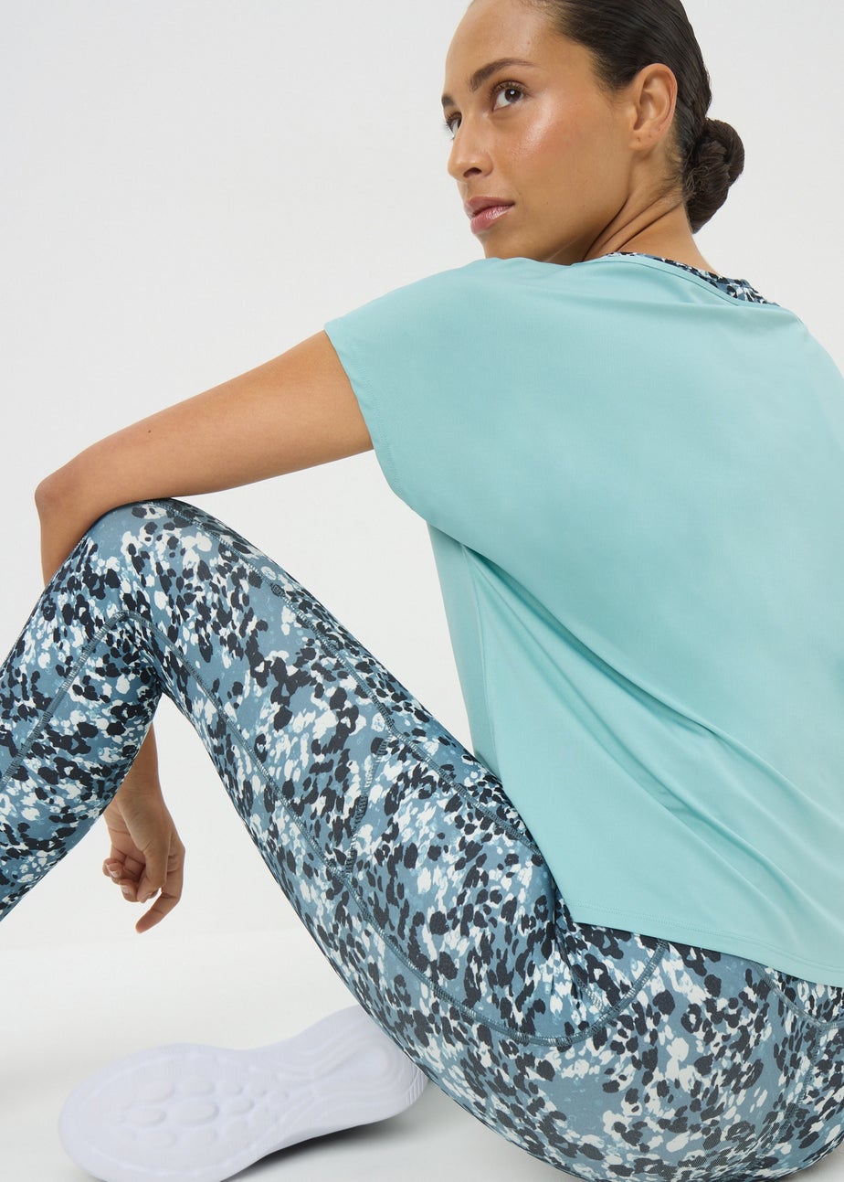 Souluxe Blue Patterned Leggings