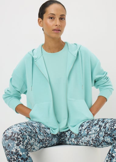 Turquoise Zip Up Hoodie