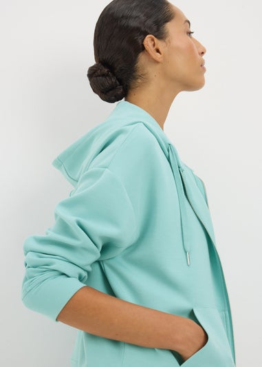 Turquoise Zip Up Hoodie