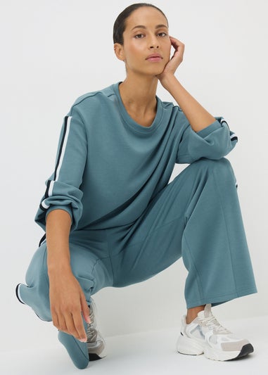 Blue Side Stripe Sweatshirt