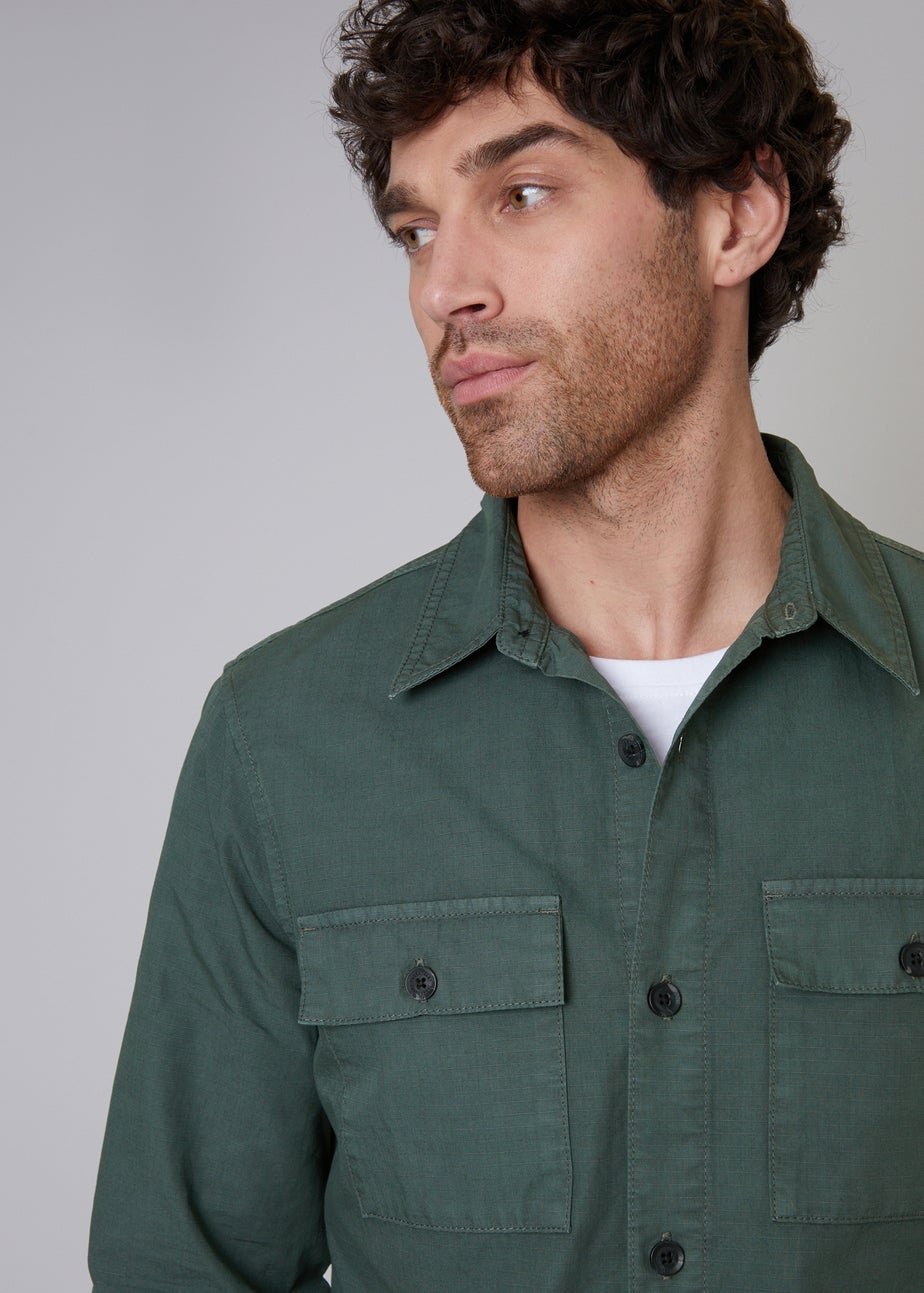 Threadbare Dark Grey Lightweight Cotton Shacket