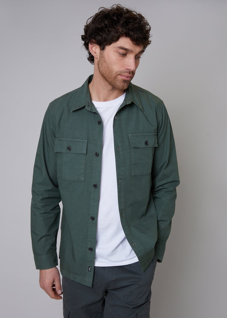 Threadbare Dark Grey Lightweight Cotton Shacket