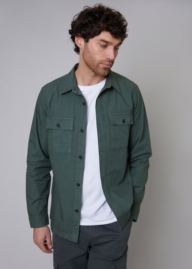 Threadbare Dark Grey Lightweight Cotton Shacket