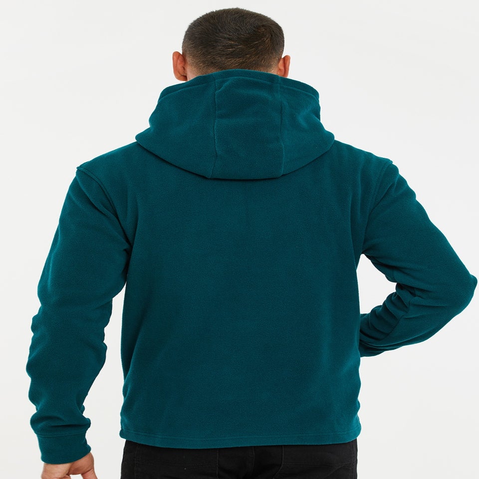 Threadbare Teal Microfleece Overhead Hoodie
