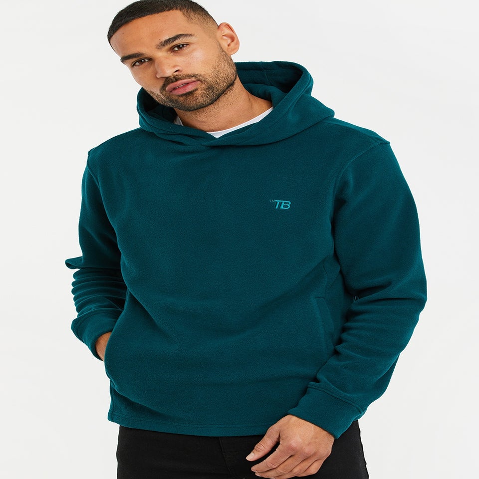 Threadbare Teal Microfleece Overhead Hoodie