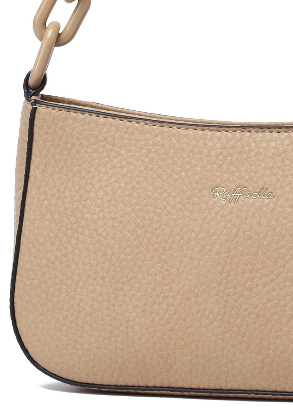 Raffaella Taupe Chain Saddle Bag