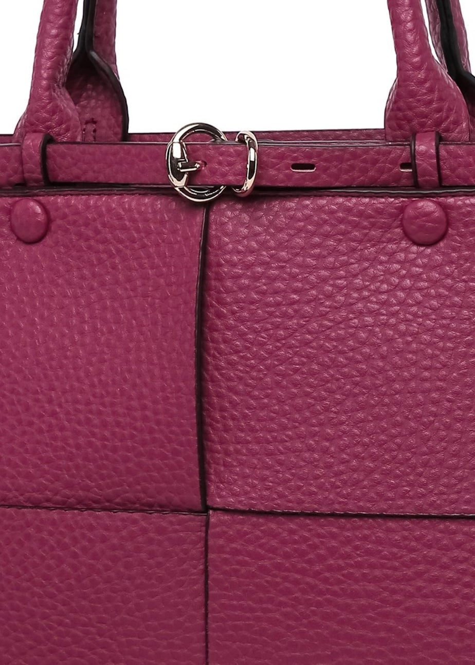 Raffaella Wine Buckle Detail Shoulder Bag