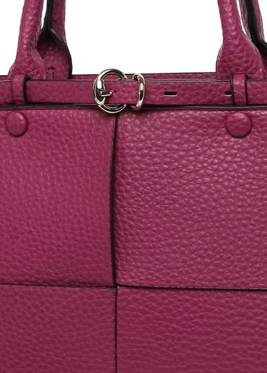 Raffaella Wine Buckle Detail Shoulder Bag