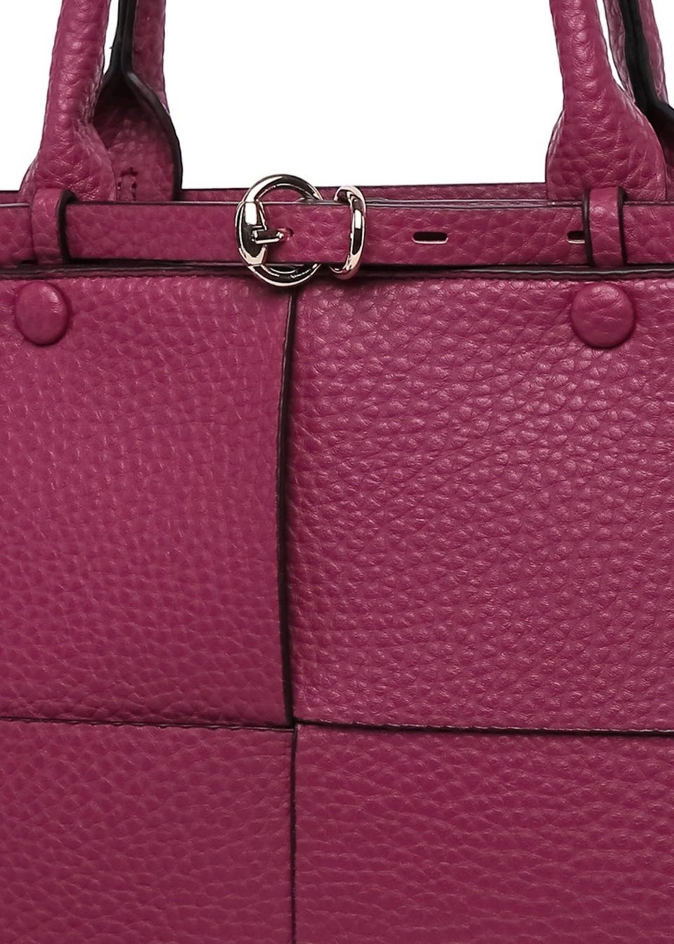Raffaella Wine Buckle Detail Shoulder Bag