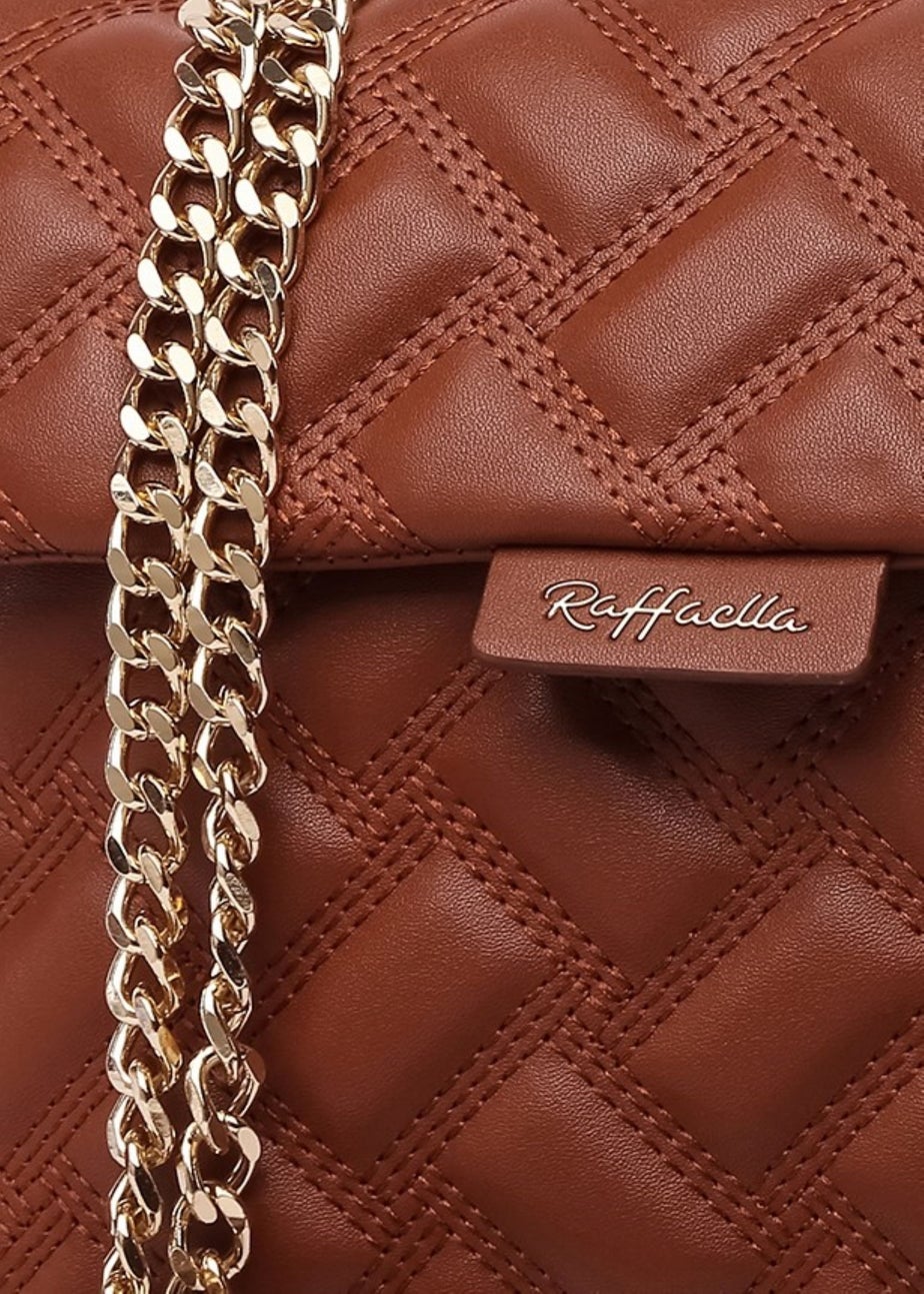 Raffaella Tan Quilted Chain Shoulder Bag