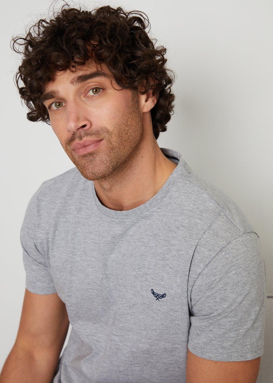 Threadbare Light Grey Cotton Blend Pyjama Set