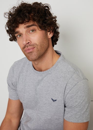 Threadbare Light Grey Cotton Blend Pyjama Set