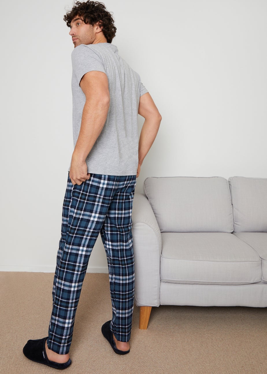 Threadbare Light Grey Cotton Blend Pyjama Set