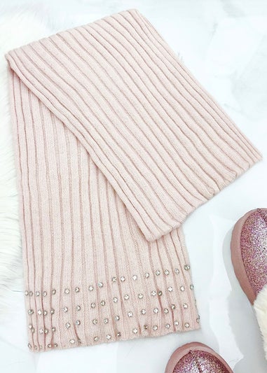 Love Lemonade Pink Crystal Luxe Knitted Scarf