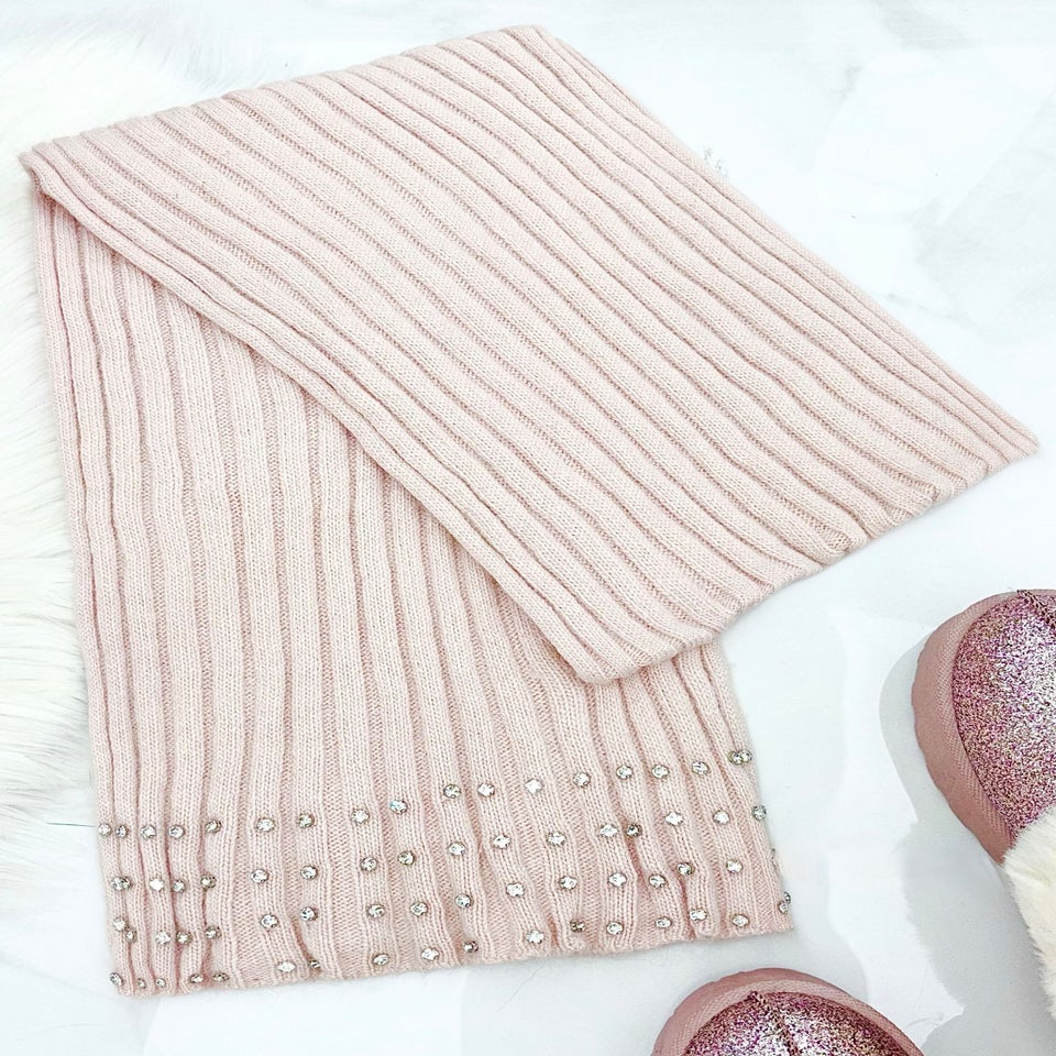 Love Lemonade Pink Crystal Luxe Knitted Scarf