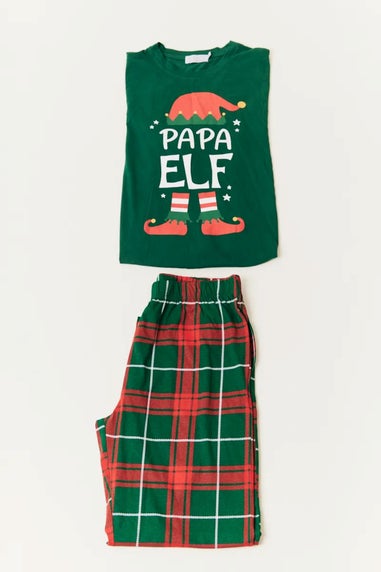 In The Style Green Elf Print Matching Family Pyjama Set