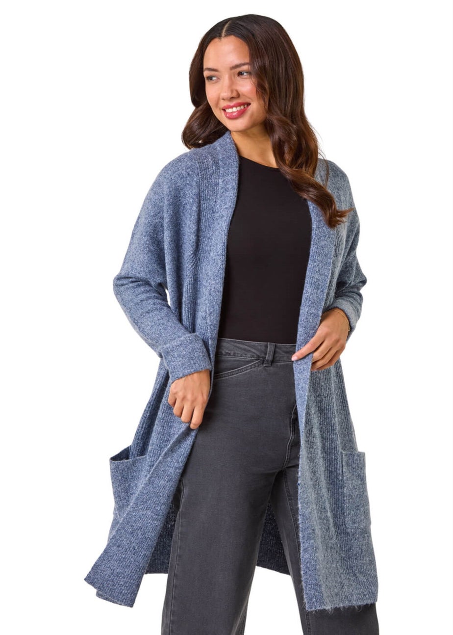 Roman Denim Pocket Knit Cardigan