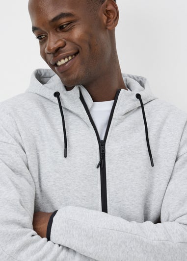 Souluxe Grey Zip Up Hoodie